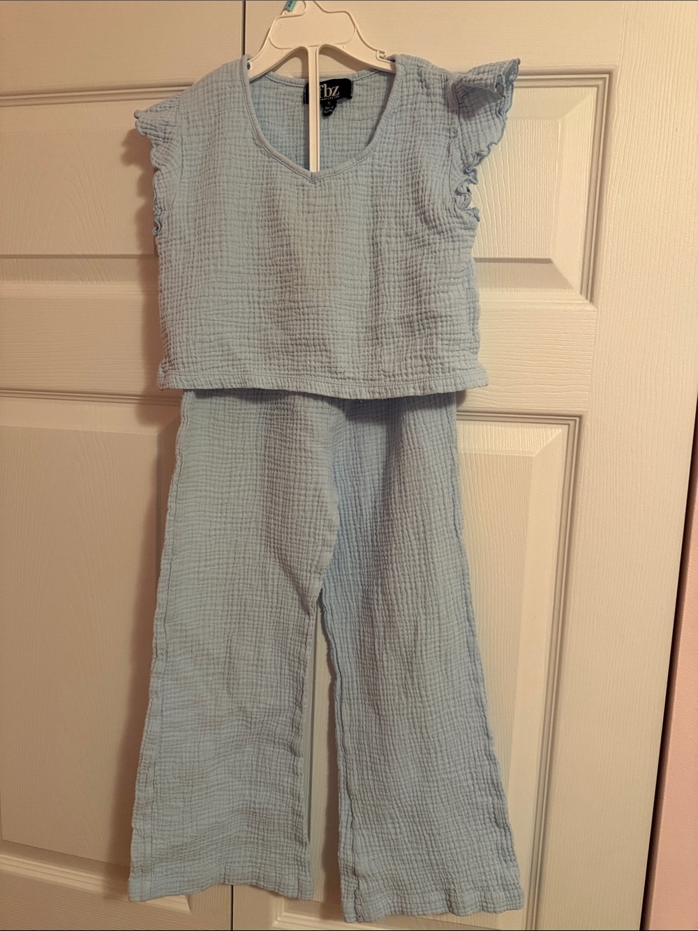 FBZ Soft Light Blue Kids Gauze Set - Lightweight Two-Piece